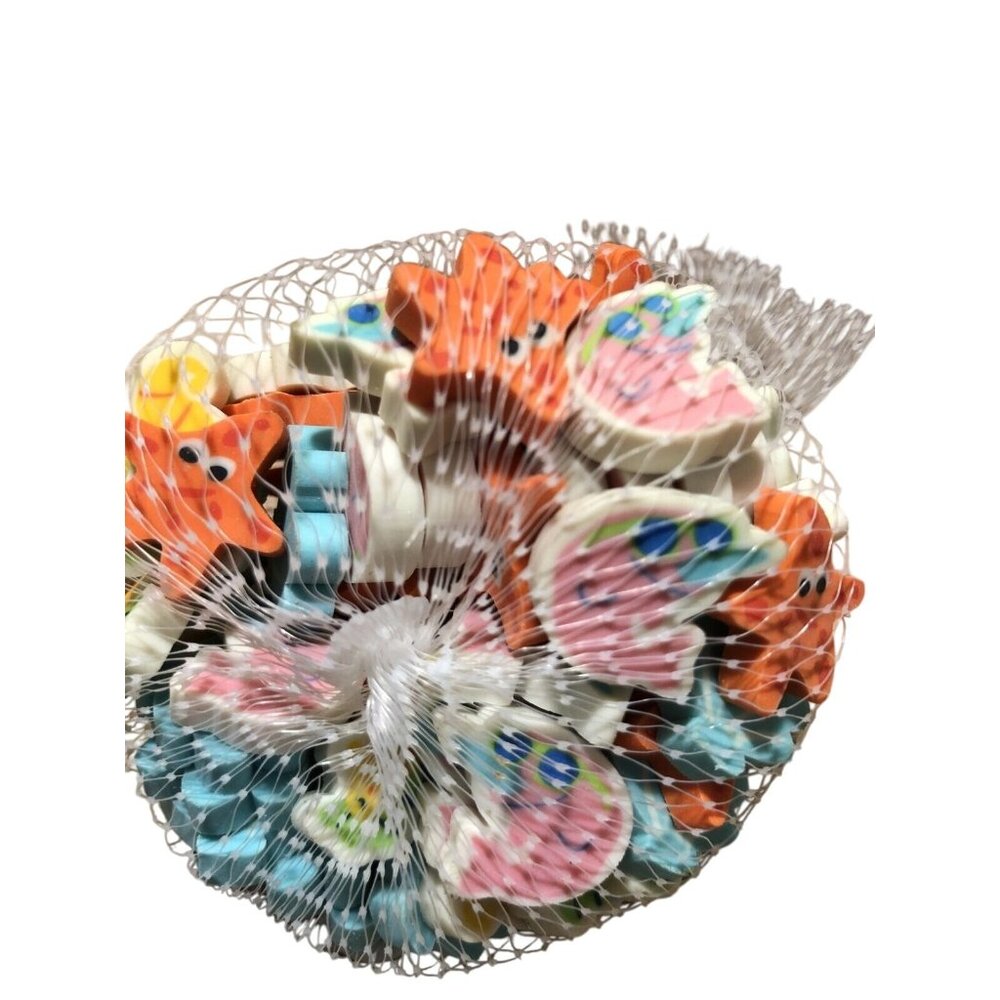 60 Mini Erasers Sea Life Summer